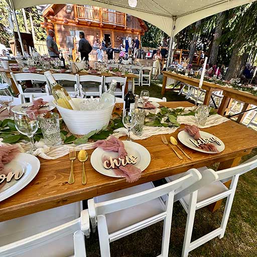 Paper Unicorn table nametags at wedding
